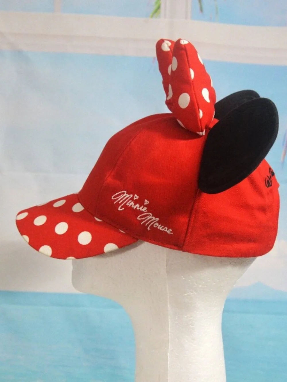 MINNIE MOUSE BASEBALL CAP with EARS YOUTH DISNEY PARKS